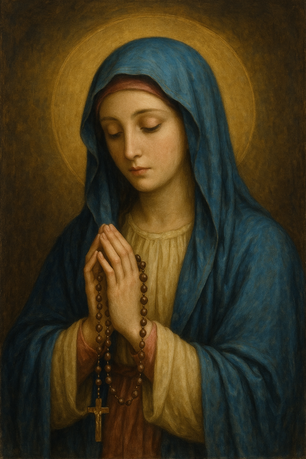 mary with rosary