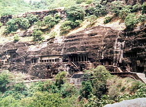 Outside Ajanta Caves