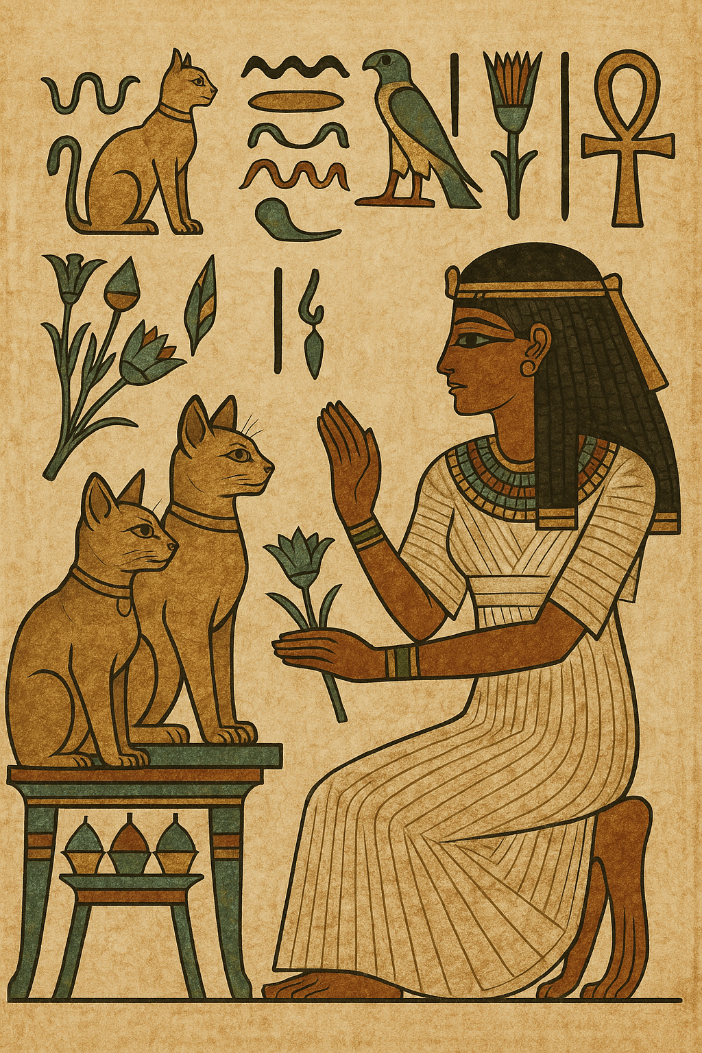 Egyptian and cats