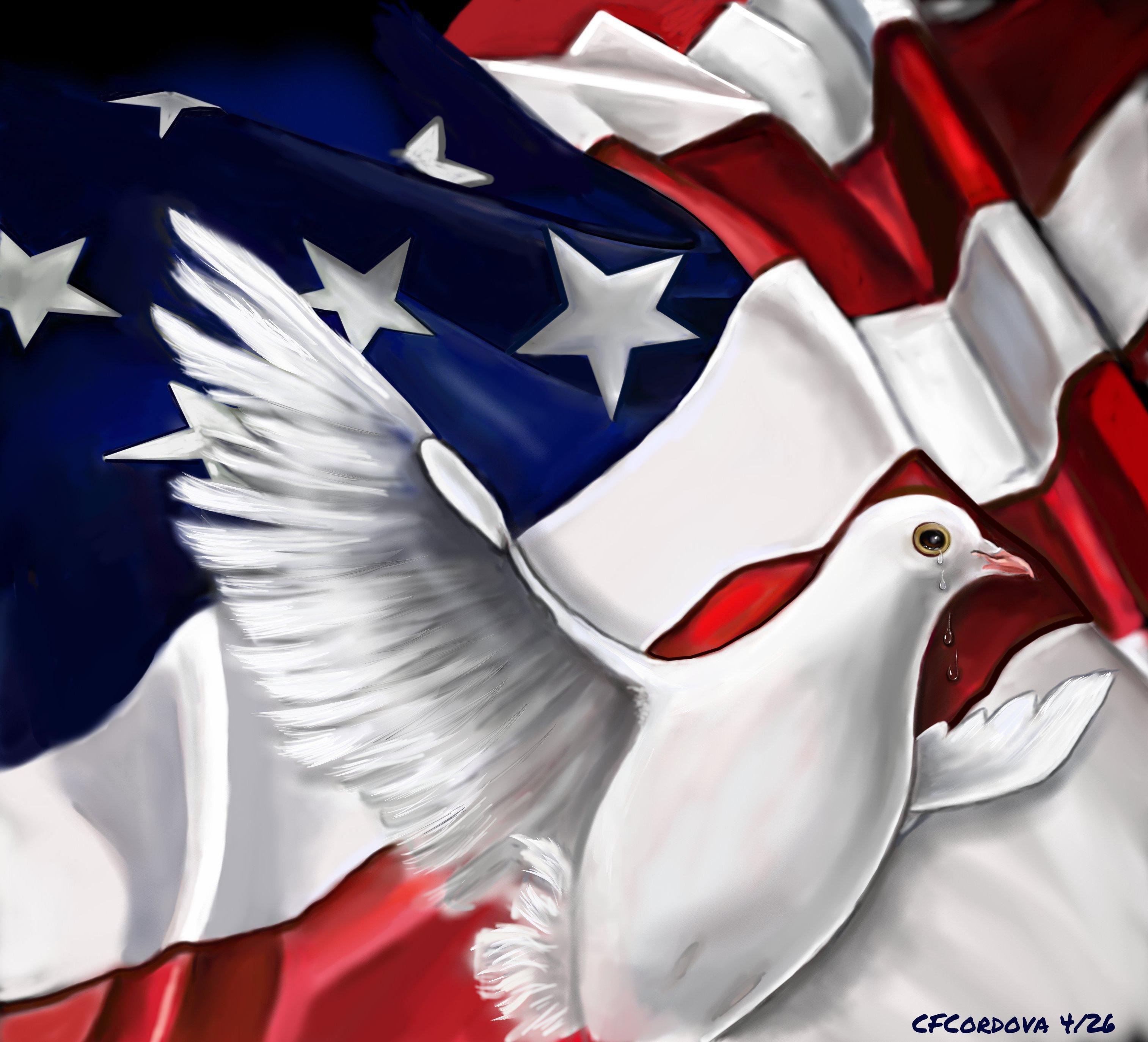 flag dove
