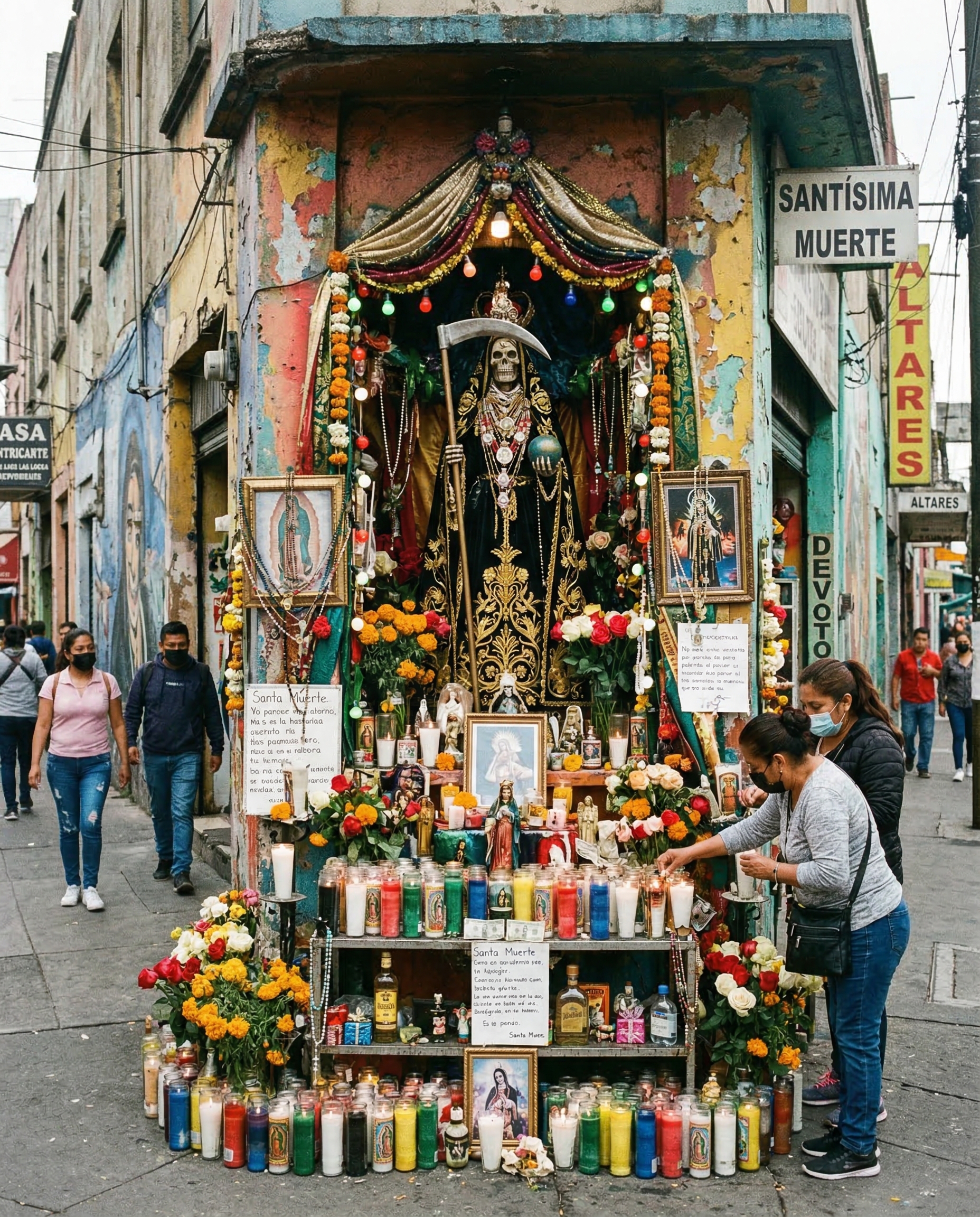 santa muerte -shrine in mexico city